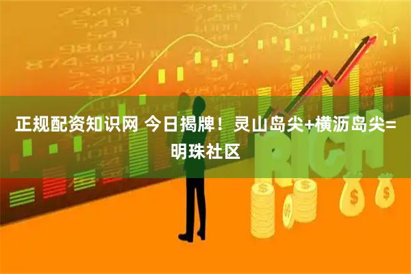 正规配资知识网 今日揭牌!灵山岛尖+横沥岛尖=明珠社区